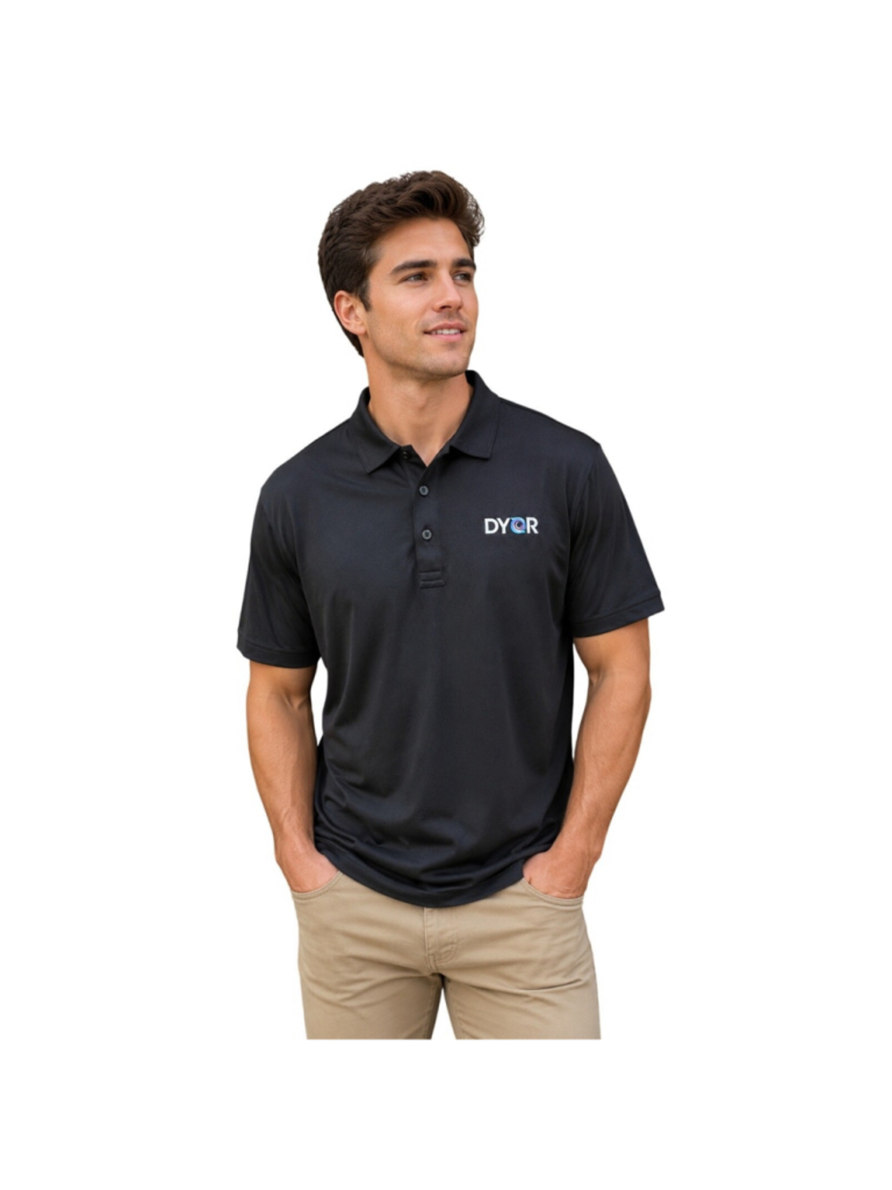 NWT Peter millar black performance golf polo sz M w/ company logo upf protect